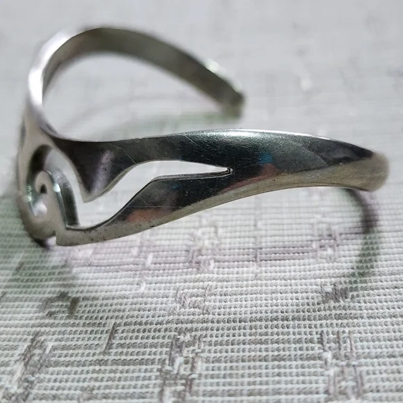 Sterling Silver Taxco Mexico SigneD JAB Openwork Cuff Bracelet Fine Jewe… - Picture 3 of 9